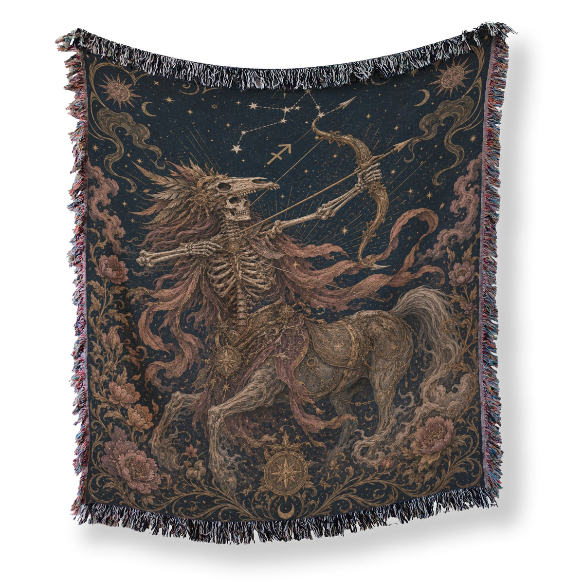 Sagittarius Bone Archer – Gothic Zodiac Blanket