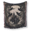 Winged Black Cats Over the Manor Blanket