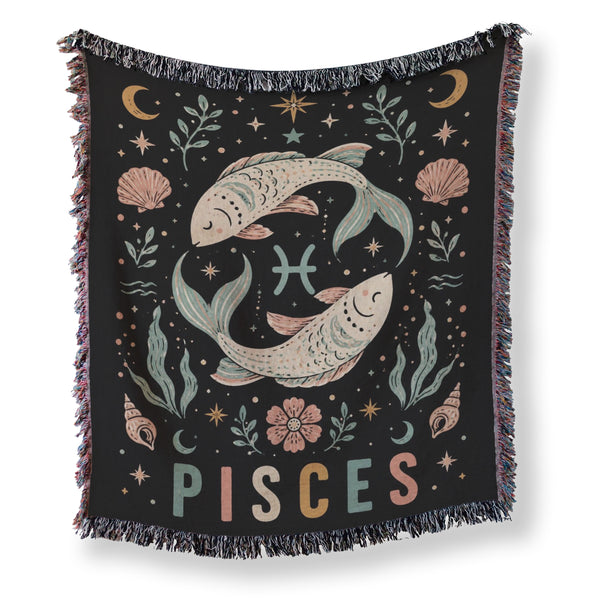 Pisces Celestial Twin Fish Blanket