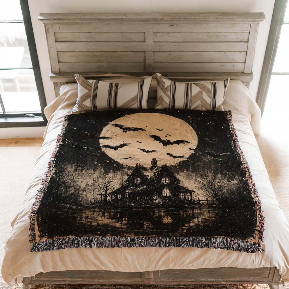 Bats Over Blackwood Manor Blanket