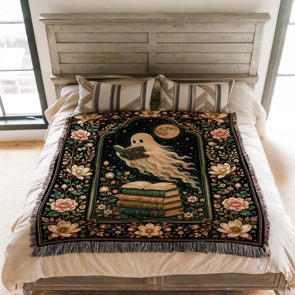 Moonlit Magnolia Ghost Reader Blanket
