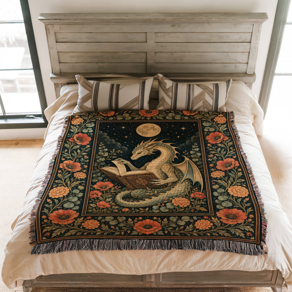 Poppy Moon Dragon Reader Blanket