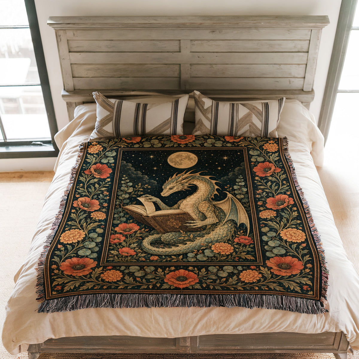 Poppy Moon Dragon Reader Blanket