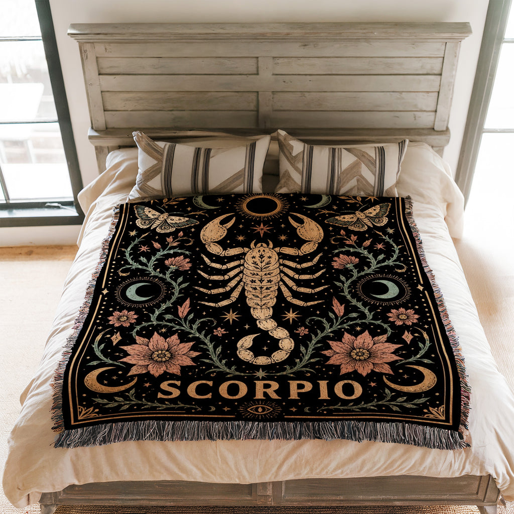 Scorpio Celestial Scorpion Zodiac Blanket