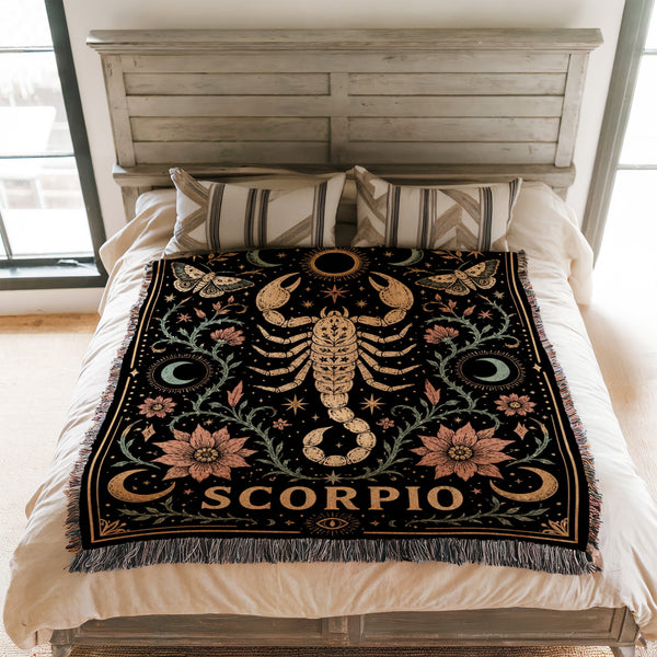 Scorpio Celestial Scorpion Zodiac Blanket