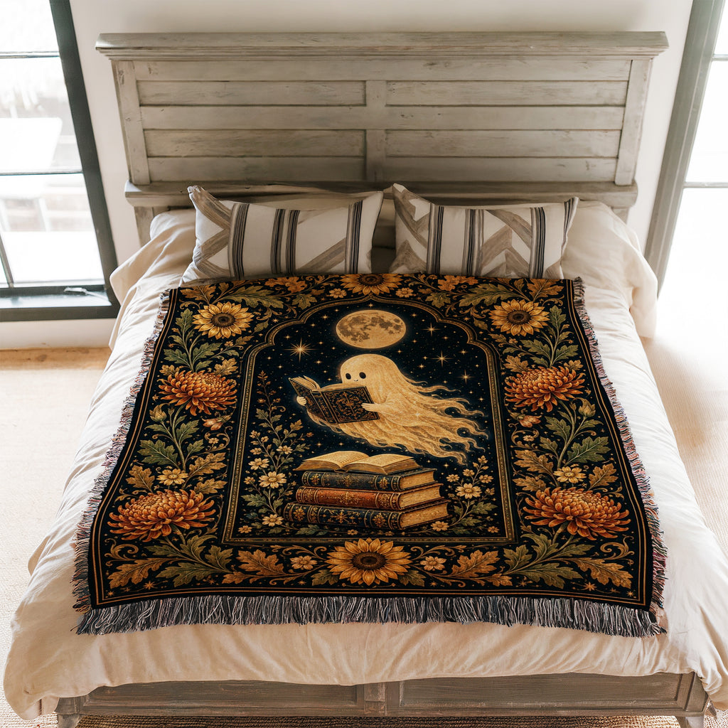 Sunflower Moon Ghost Reader Blanket