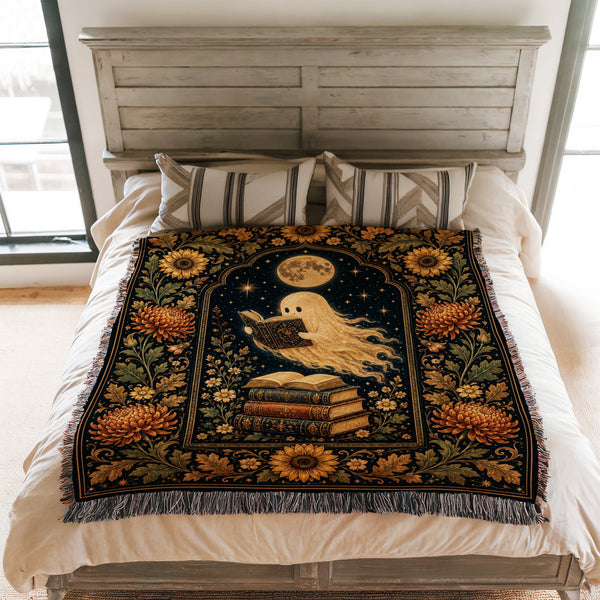 Sunflower Moon Ghost Reader Blanket