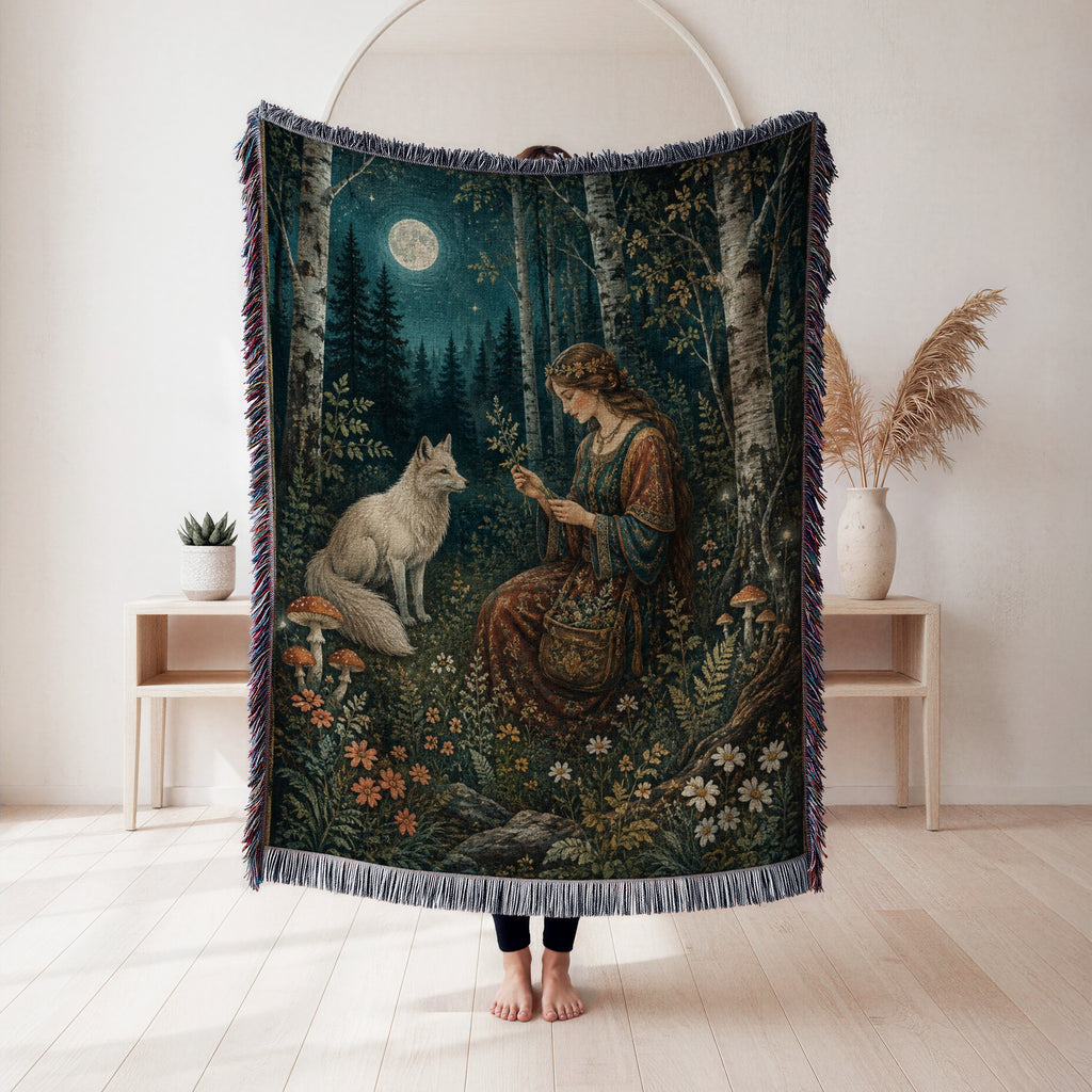 The Moonlit Fox Companion Blanket