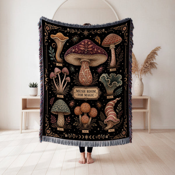 Mush Room for Magic Fungi Blanket