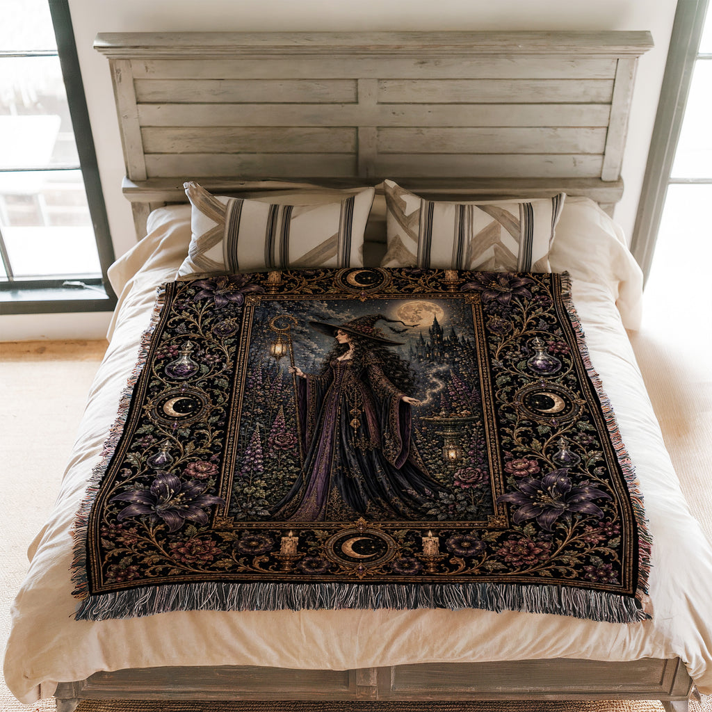 The Moonlit Witch Blanket