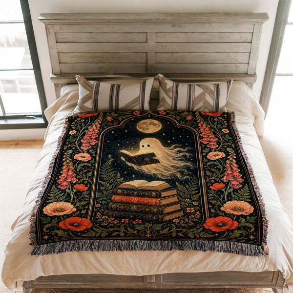 Foxglove Moon Ghost Reader Blanket