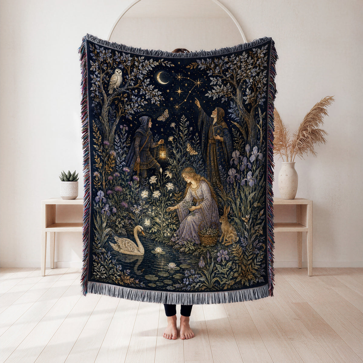 The Starlit Enchanters’ Garden Blanket