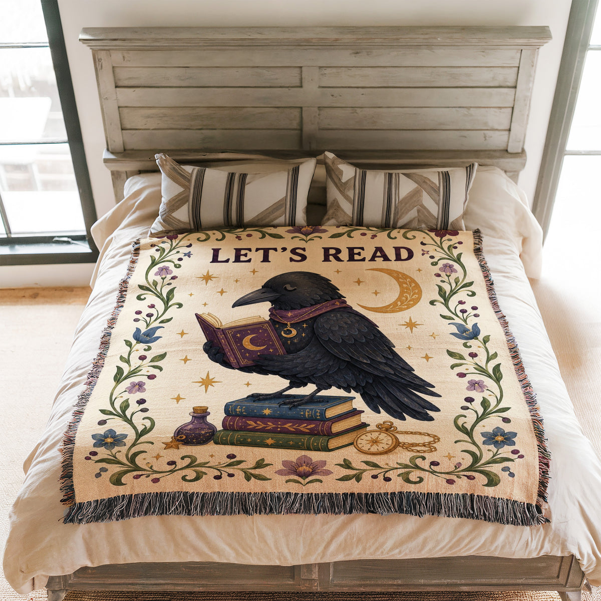 Let's Read Raven & Moon Blanket