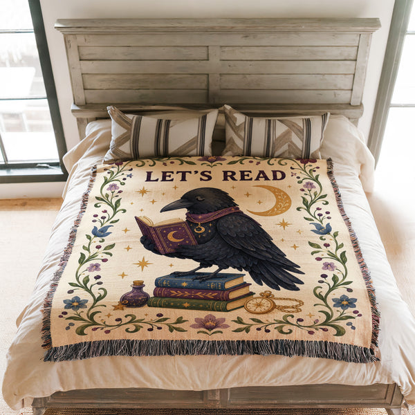 Let's Read Raven & Moon Blanket