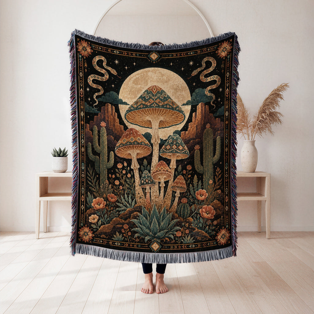 Desert Moon Mushroom Blanket