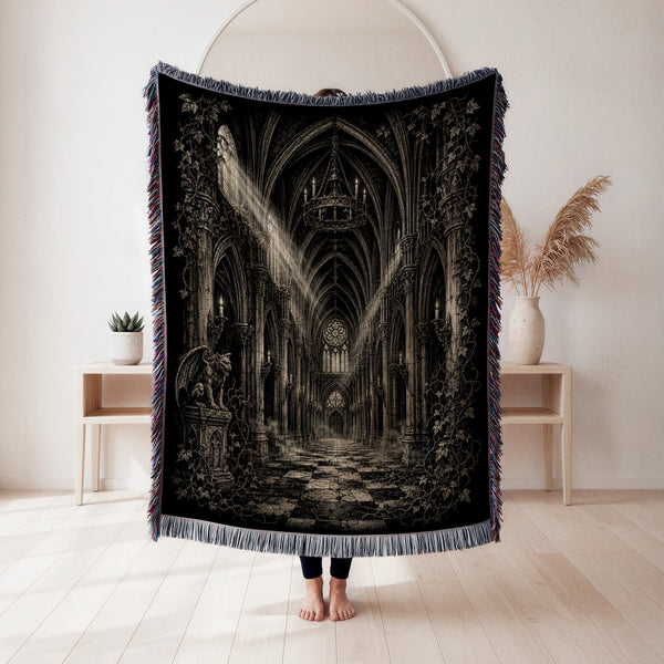 Abandoned Gothic Cathedral Blanket