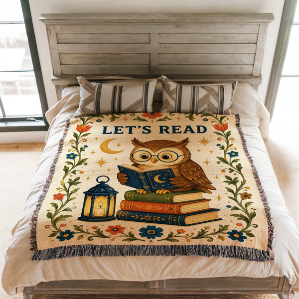 Let's Read Scholar Owl Blanket
