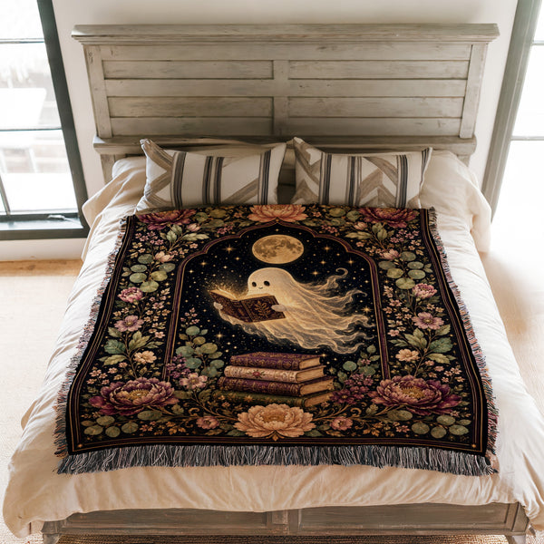 Peony Moon Ghost Reader Blanket