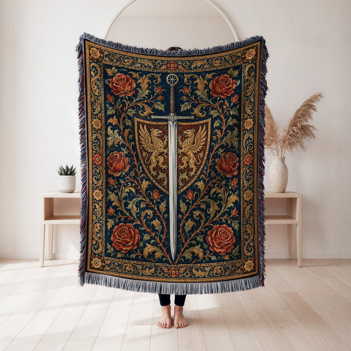 The Twin Griffins Shield Blanket