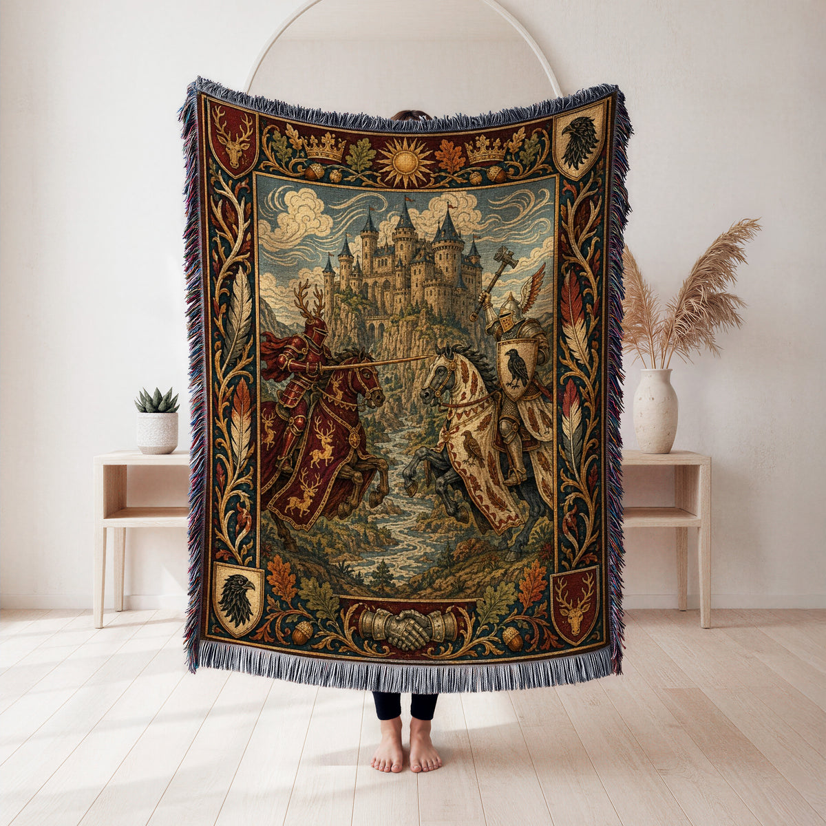 The Raven & Stag Knights Blanket
