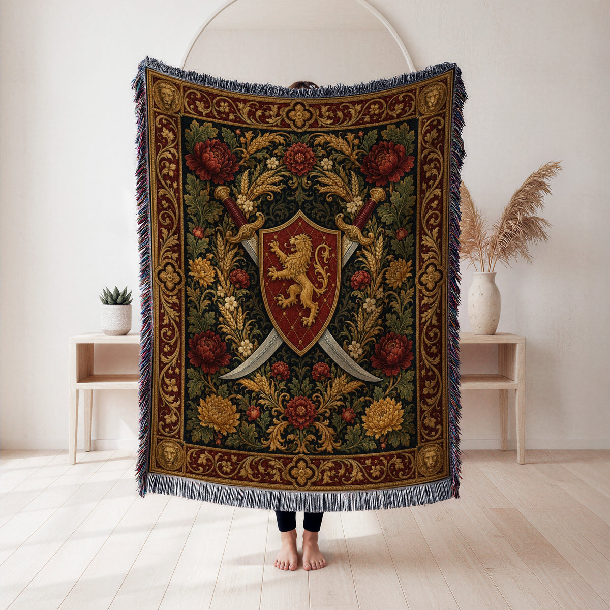 The Lion Crest Blades Blanket