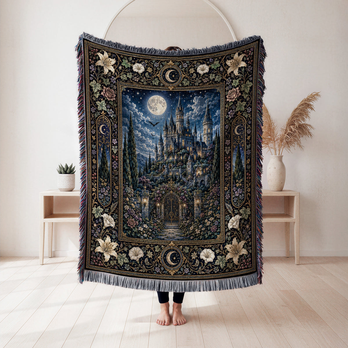 Castle Beyond the Moonlit Gate Blanket
