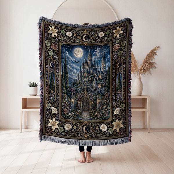 Castle Beyond the Moonlit Gate Blanket