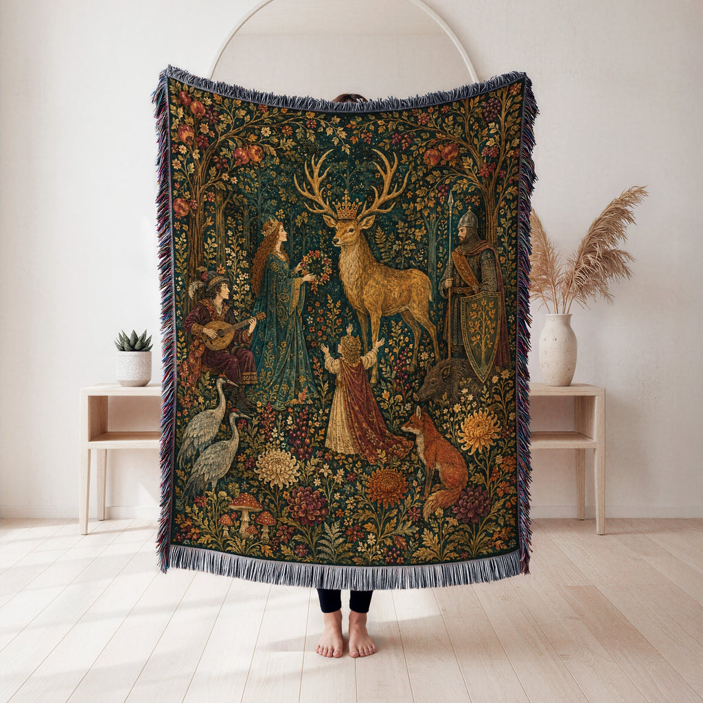 The Court of the Crowned Stag Blanket
