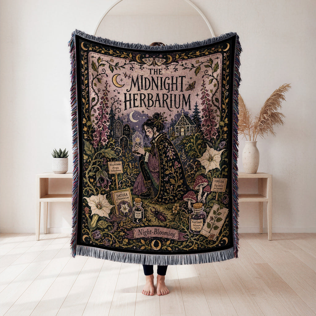 The Midnight Herbarium Blanket