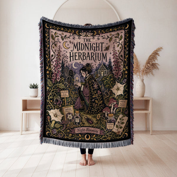 The Midnight Herbarium Blanket