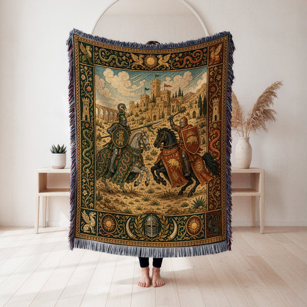 The Knights of Sun and Serpent Blanket