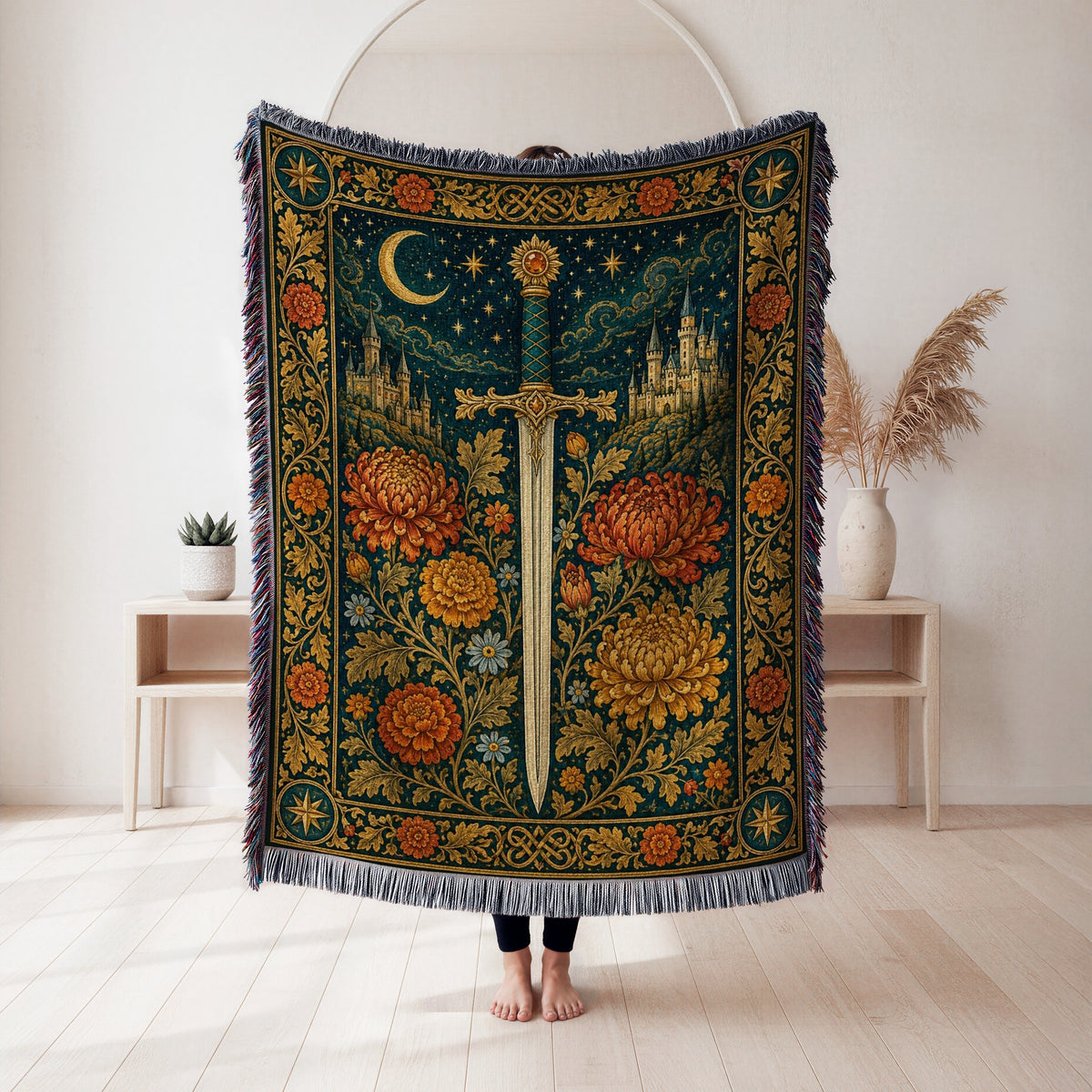 The Sunlit Castle Sword Blanket