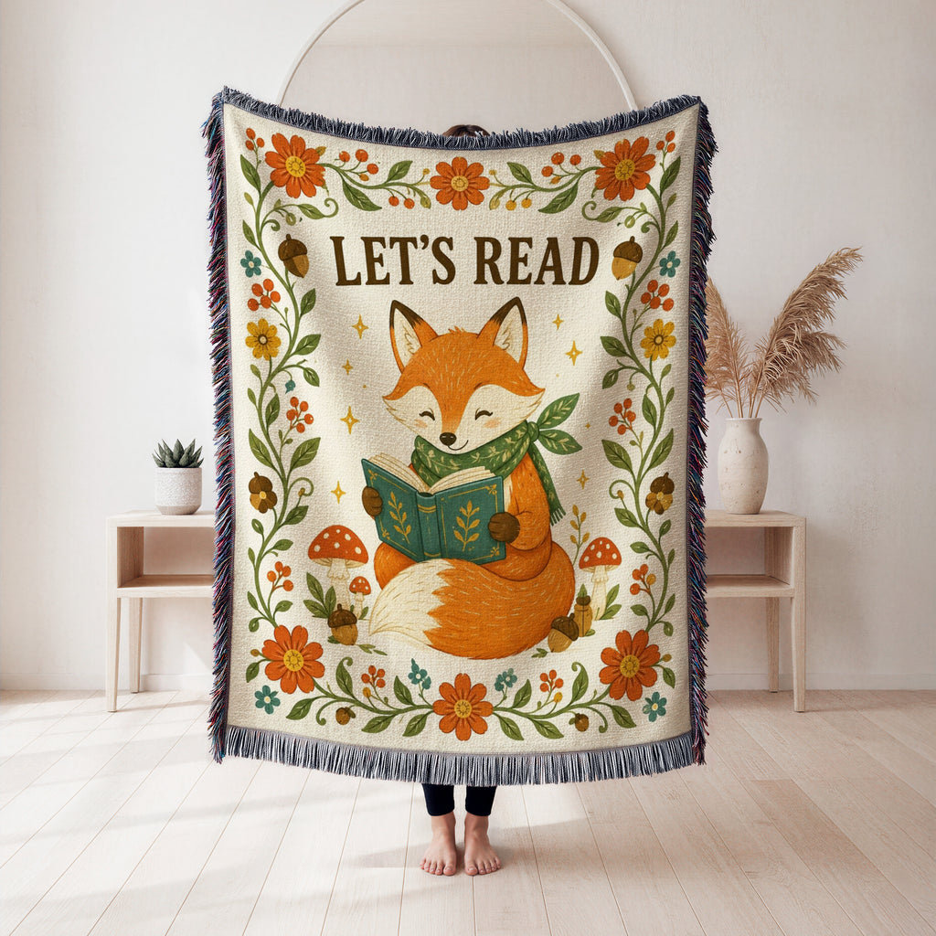 Let's Read Woodland Fox Blanket