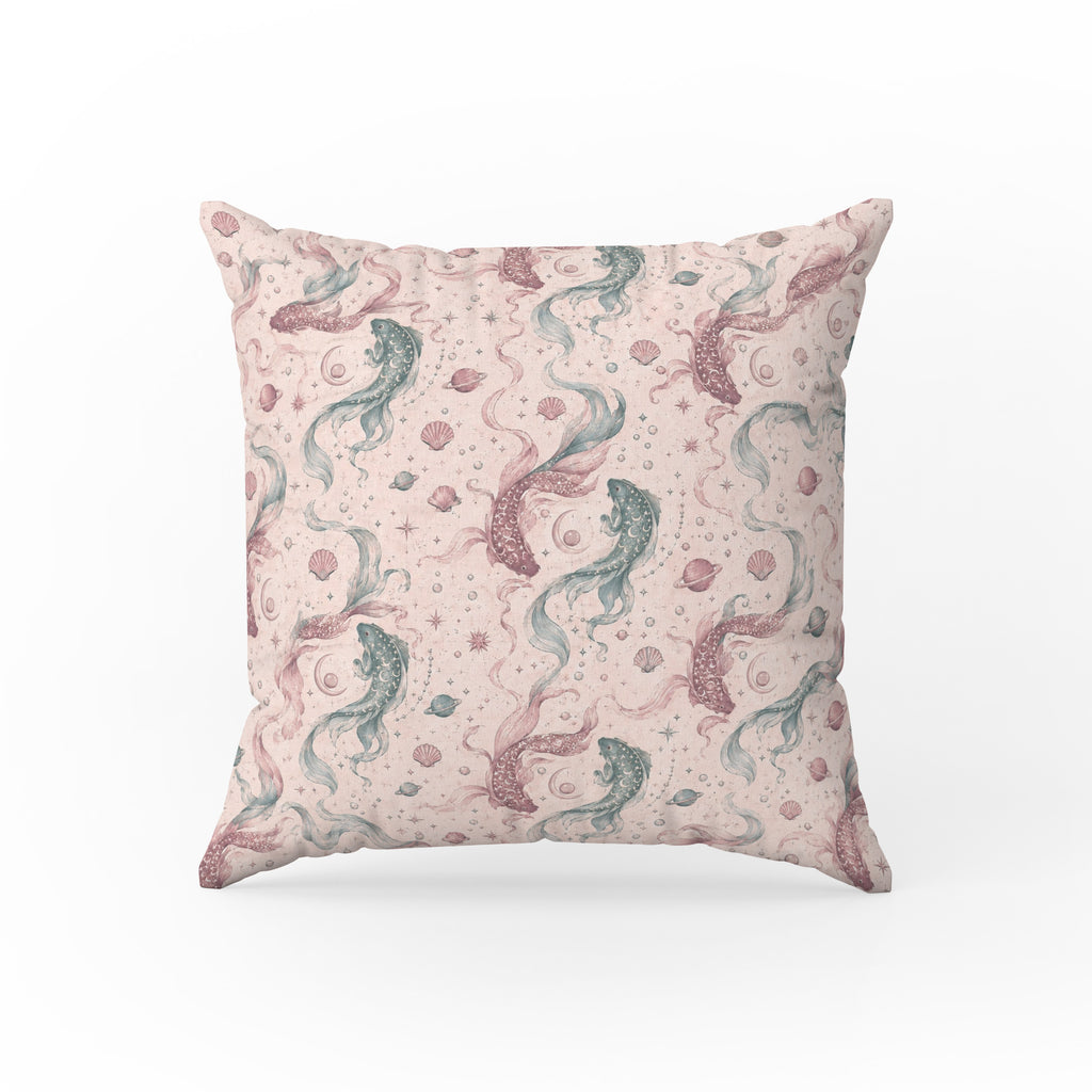 Pisces Tides – Blush Zodiac Pattern Pillow