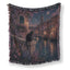 Moonlit Venice Black Cat Blanket