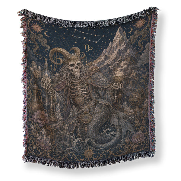 Capricorn Sea-Goat Alchemist – Gothic Zodiac Blanket