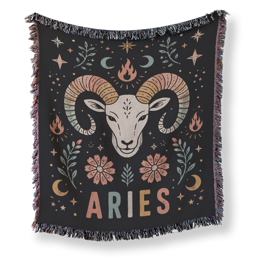 Aries Fire Ram Zodiac Blanket