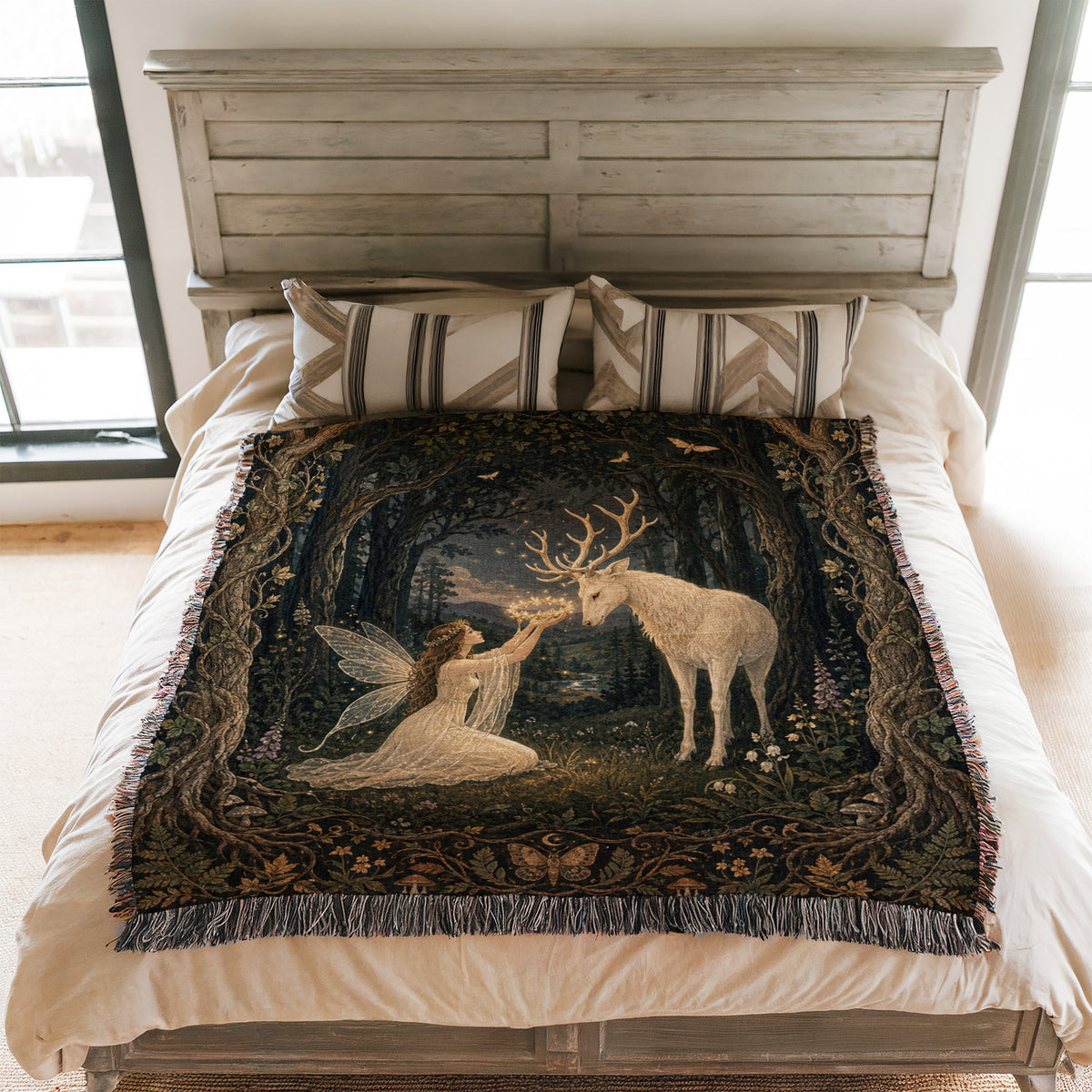 White Stag Starlight Fairy Blanket