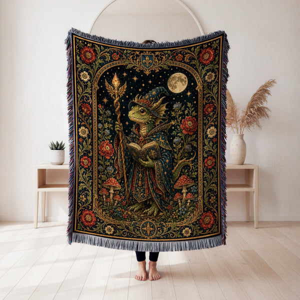 Green Dragon Wizard Reader Blanket