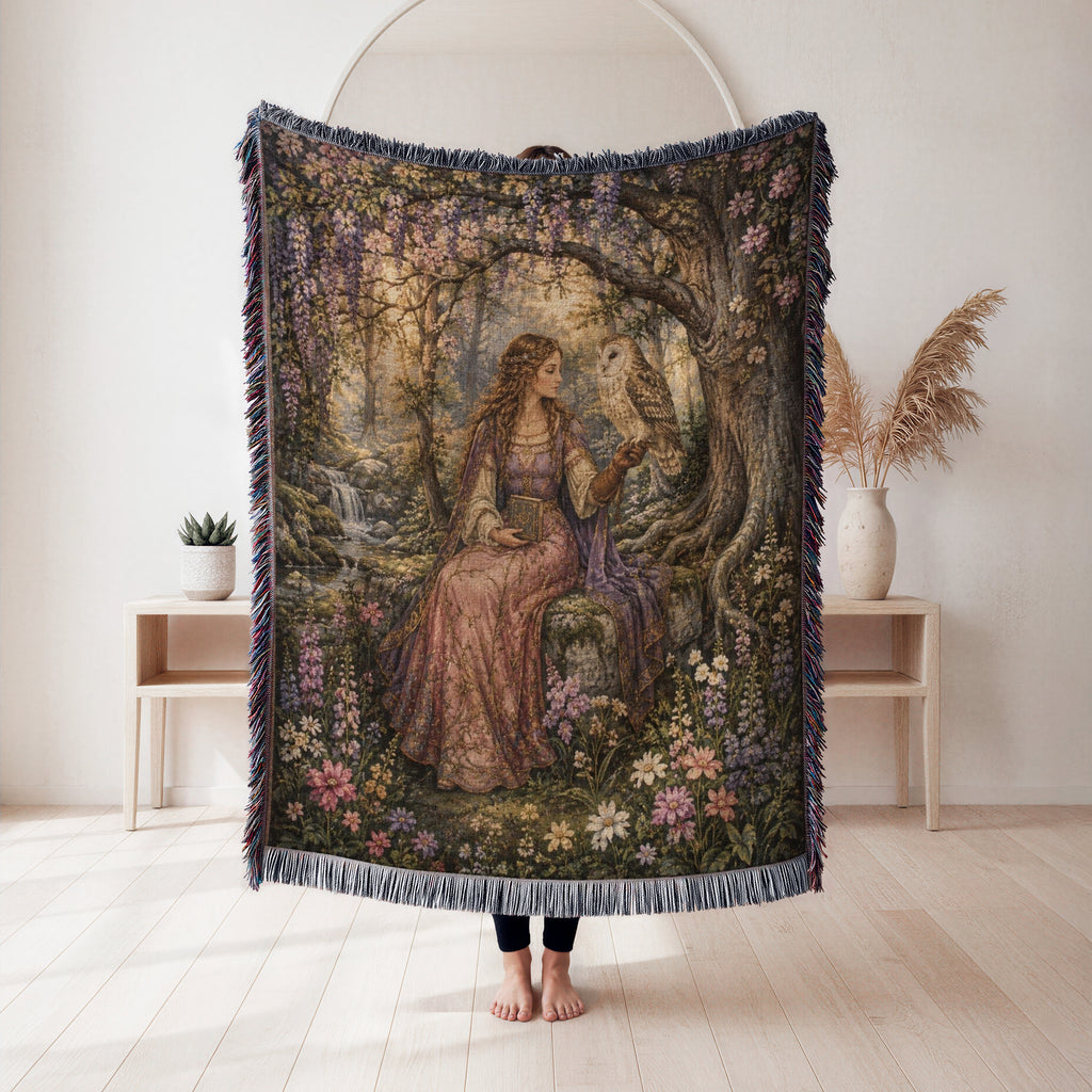 The Owlkeeper’s Wisteria Grove Blanket