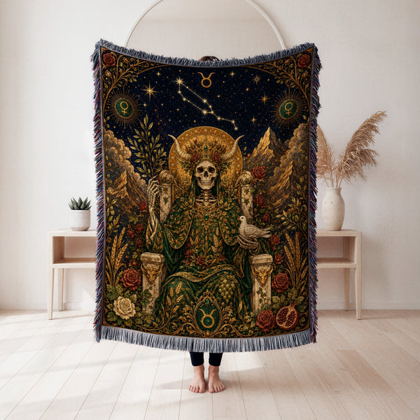 Taurus Thorned Sovereign – Gothic Zodiac Blanket