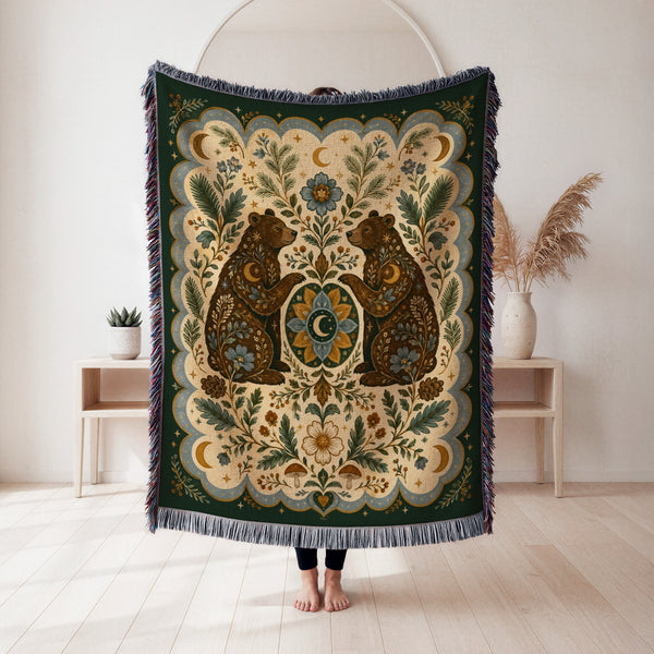 Celestial Bear Garden Blanket