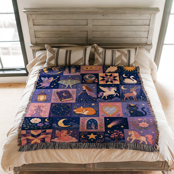 Midnight Fairytale Patchwork Blanket