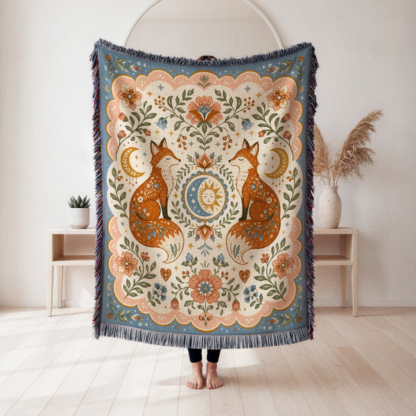 Sun & Moon Fox Blanket