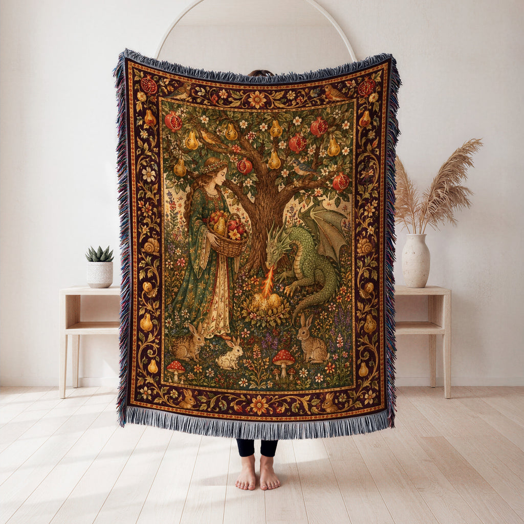 The Dragon of the Orchard Blanket