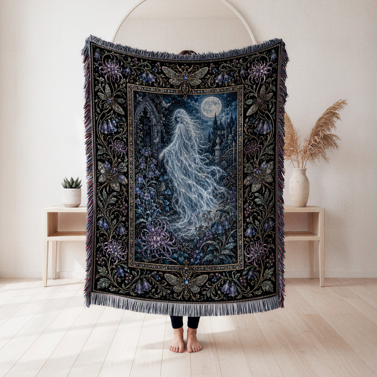 Moonlit Garden Spirit Blanket