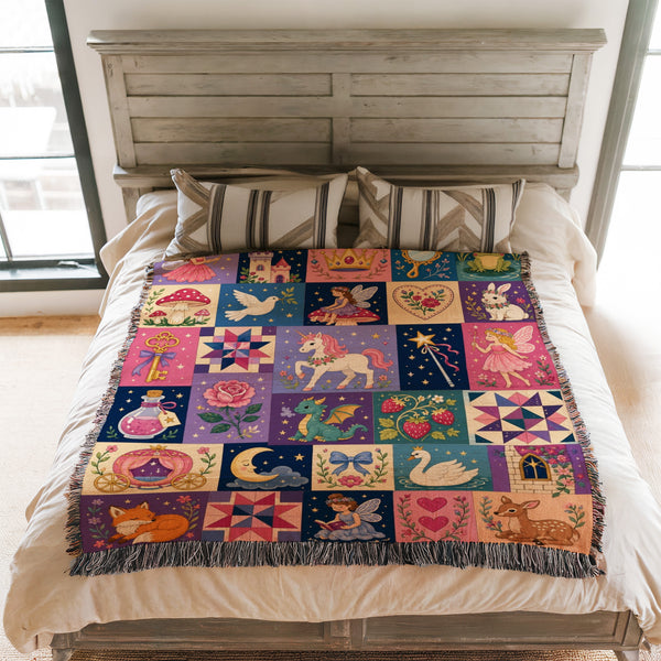Pastel Fairy Tale Patchwork Blanket