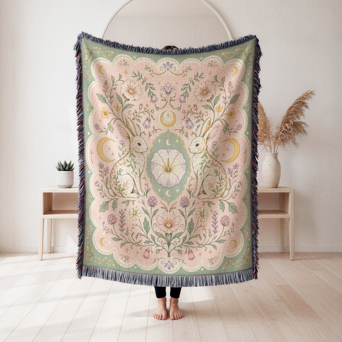 Moon Garden Hare Blanket