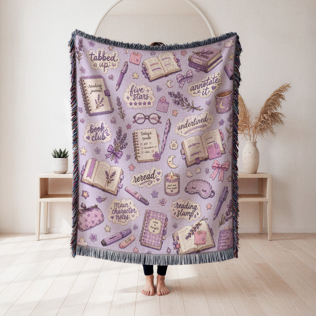Lavender Reading Journal Blanket