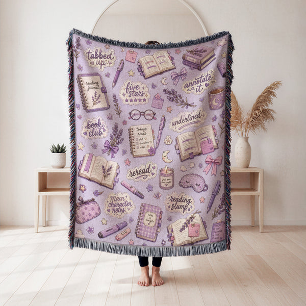 Lavender Reading Journal Blanket